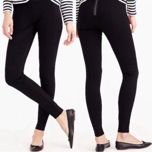 J. Crew Black Exposed Zipper Fitted Ankle Pixie Pants, Sz 6R